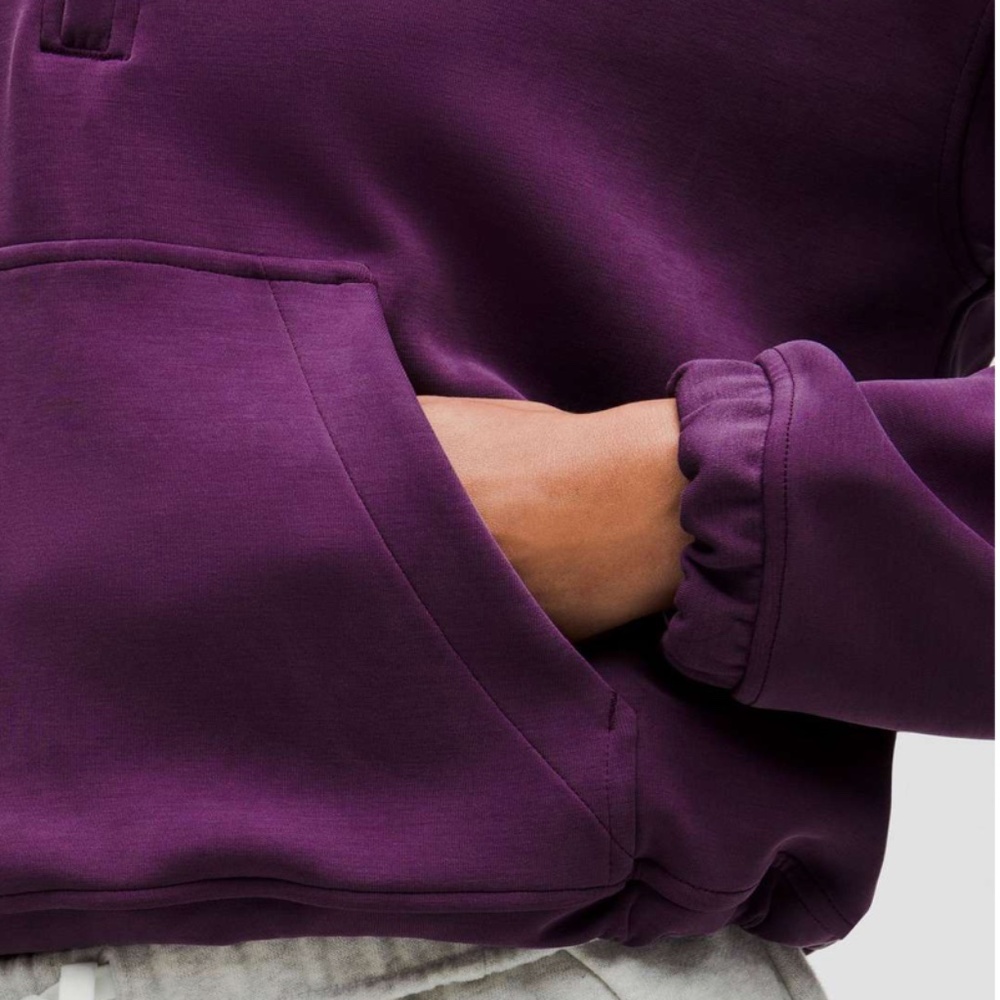 💜 Lululemon | Brushed Softstreme Half Zip | Dramatic Magenta | Size 10 💜 - Picture 5 of 9